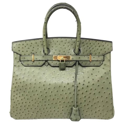 green ostrich hermes birkin|hermes birkin ostrich price.